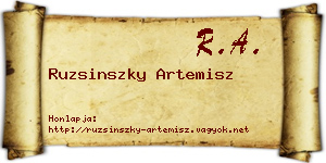 Ruzsinszky Artemisz névjegykártya